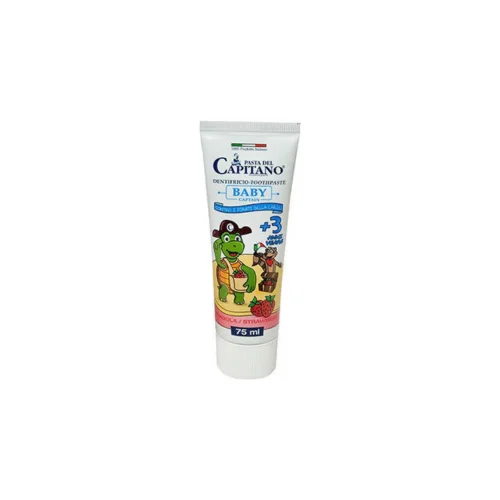 Pasta del Capitano - Baby Toothpaste Captain 3+ &Omicron;&delta;&omicron;&nu;&tau;ό&kappa;&rho;&epsilon;&mu;&alpha; &mu;&epsilon; &Gamma;&epsilon;ύ&sigma;&eta; Tuttifrutti - 75ml