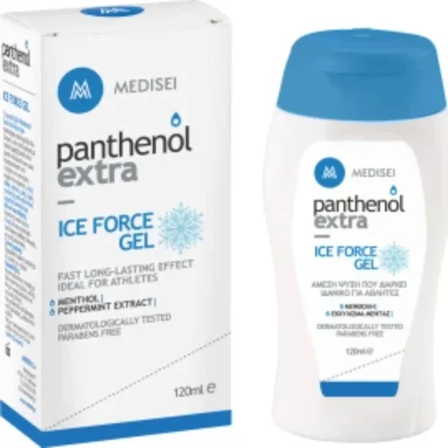 Medisei Panthenol Extra Ice Force &Psi;&upsilon;&chi;&rho;ό Gel &gamma;&iota;&alpha; &Chi;&alpha;&lambda;ά&rho;&omega;&sigma;&eta; &tau;&omega;&nu; &Mu;&upsilon;ώ&nu; 120ml