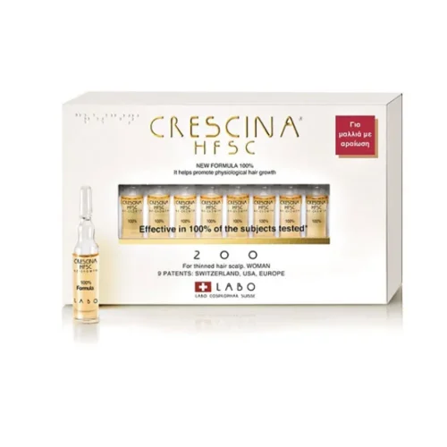 Crescina HFSC 200 &gamma;&iota;&alpha; &gamma;&upsilon;&nu;&alpha;ί&kappa;&epsilon;&sigmaf; &mu;&alpha;&lambda;&lambda;&iota;ά &mu;&epsilon; &alpha;&rho;&alpha;ί&omega;&sigma;&eta; - &alpha;&rho;&chi;&iota;&kappa;ό &sigma;&tau;ά&delta;&iota;&omicron;, 10 &alpha;&mu;&pi;&omicron;ύ&lambda;&epsilon;&sigmaf;