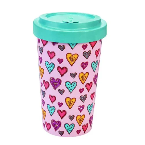 Woodway bamboo cup candy hearts 500ml