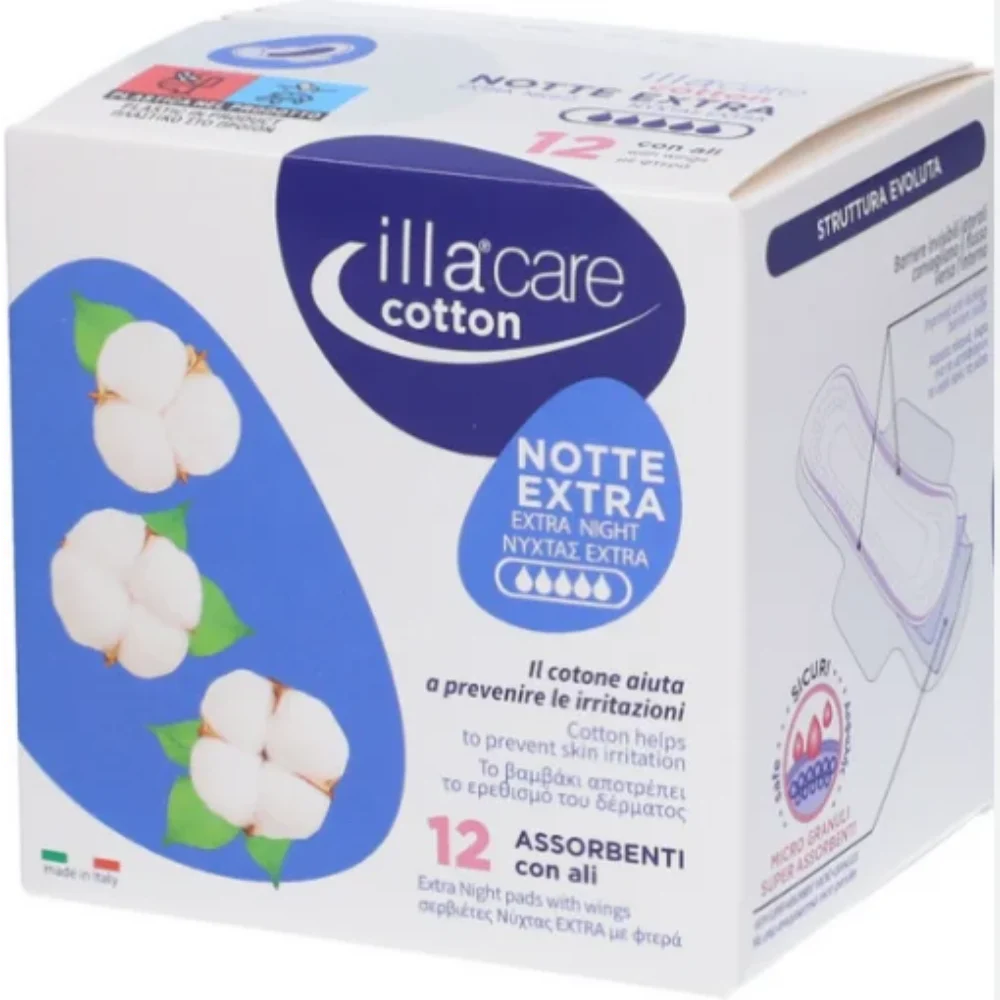 Illa care notte extra σερβιέτες νύχτας extra, 12τμχ