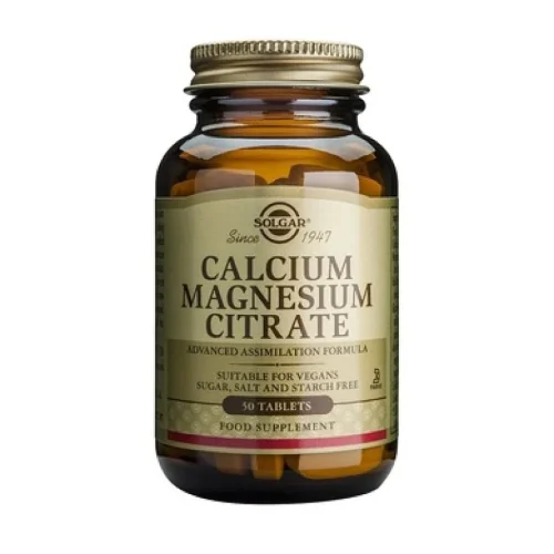 Solgar Calcium Magnesium Citrate- &Mu;&alpha;&gamma;&nu;ή&sigma;&iota;&omicron; 50tabs