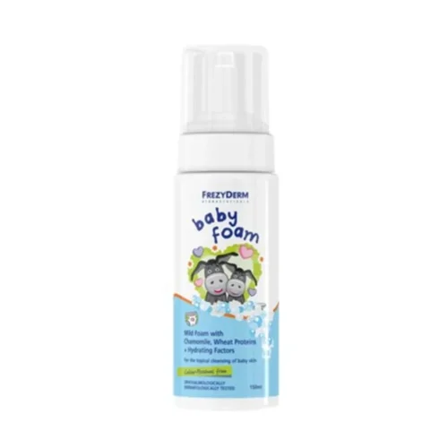 Frezyderm Baby Foam - &Alpha;&pi;&alpha;&lambda;ό&sigmaf; &Alpha;&phi;&rho;ό&sigmaf; &Mu;&epsilon; &Chi;&alpha;&mu;&omicron;&mu;ή&lambda;&iota; &Pi;&rho;&omega;&tau;&epsilon;ϊ&nu;&epsilon;&sigmaf; &Sigma;&iota;&tau;&alpha;&rho;&iota;&omicron;ύ & &Epsilon;&nu;&upsilon;&delta;&alpha;&tau;&iota;&kappa;ά &Sigma;&upsilon;&sigma;&tau;&alpha;&tau;&iota;&kappa;ά 150ml