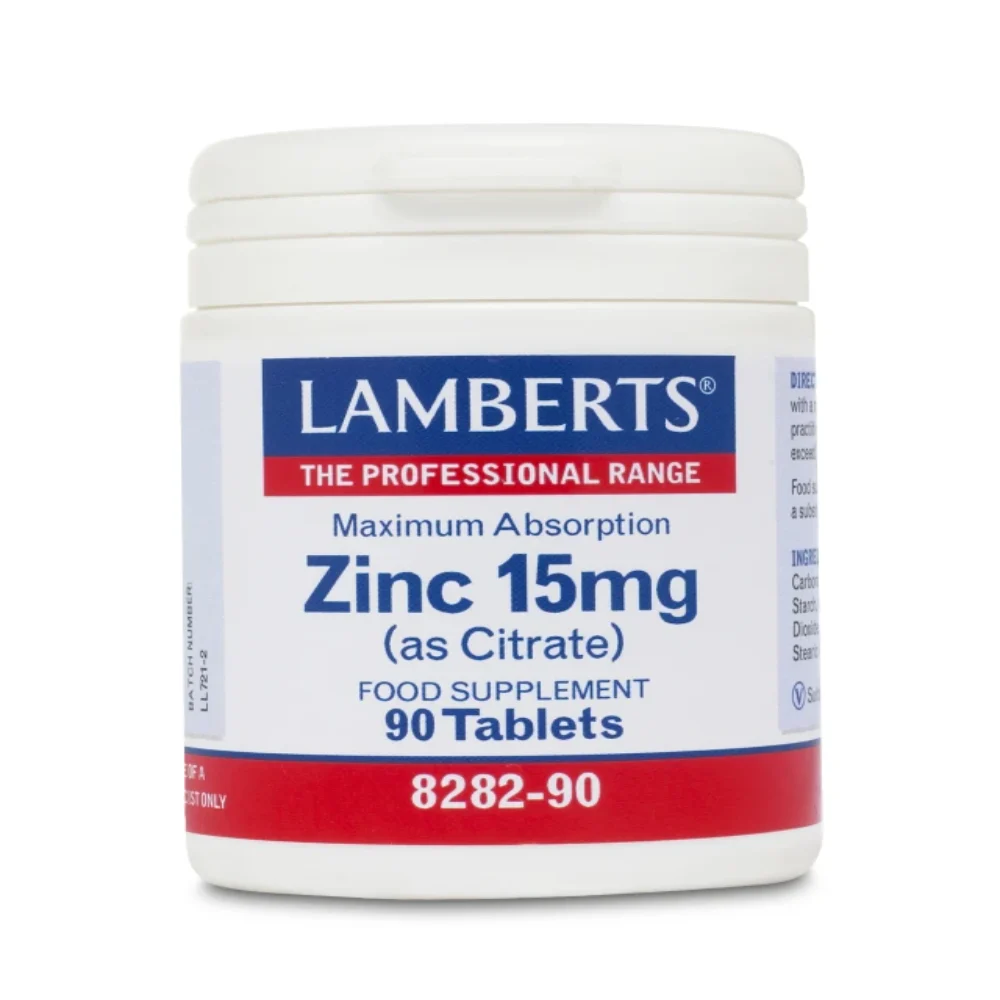 Lamberts zinc as citrate 15mg, 90tabs