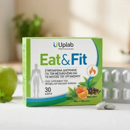 Uplab Pharmaceuticals Eat & Fit &Sigma;&upsilon;&mu;&pi;&lambda;ή&rho;&omega;&mu;&alpha; &Delta;&iota;&alpha;&tau;&rho;&omicron;&phi;ή&sigmaf; &gamma;&iota;&alpha; &tau;&omicron;&nu; &Mu;&epsilon;&tau;&alpha;&beta;&omicron;&lambda;&iota;&sigma;&mu;ό &kappa;&alpha;&iota; &tau;&iota;&sigmaf; &Kappa;&alpha;ύ&sigma;&epsilon;&iota;&sigmaf; &tau;&omicron;&upsilon; &Omicron;&rho;&gamma;&alpha;&nu;&iota;&sigma;&mu;&omicron;ύ 30 &Delta;&iota;&sigma;&kappa;ί&alpha;