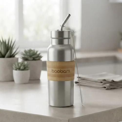 &Beta;oobam Cup with Straw Cap &Pi;&omicron;&tau;ή&rho;&iota; &Theta;&epsilon;&rho;&mu;ό&sigmaf;, 450ml