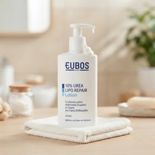 Eubos Urea 10% Lipo Repair &Epsilon;&nu;&upsilon;&delta;&alpha;&tau;&iota;&kappa;ή Lotion &Alpha;&nu;ά&pi;&lambda;&alpha;&sigma;&eta;&sigmaf; &Sigma;ώ&mu;&alpha;&tau;&omicron;&sigmaf; &mu;&epsilon; &Omicron;&upsilon;&rho;ί&alpha; &gamma;&iota;&alpha; &Xi;&eta;&rho;έ&sigmaf; &Epsilon;&pi;&iota;&delta;&epsilon;&rho;&mu;ί&delta;&epsilon;&sigmaf; 200ml