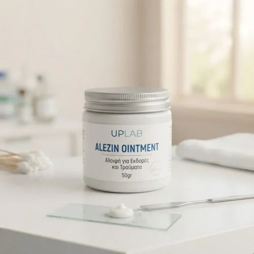Uplab Alezin Ointment &Alpha;&lambda;&omicron;&iota;&phi;ή &gamma;&iota;&alpha; &Epsilon;&kappa;&delta;&omicron;&rho;έ&sigmaf; &kappa;&alpha;&iota; &Tau;&rho;&alpha;ύ&mu;&alpha;&tau;&alpha; 50gr