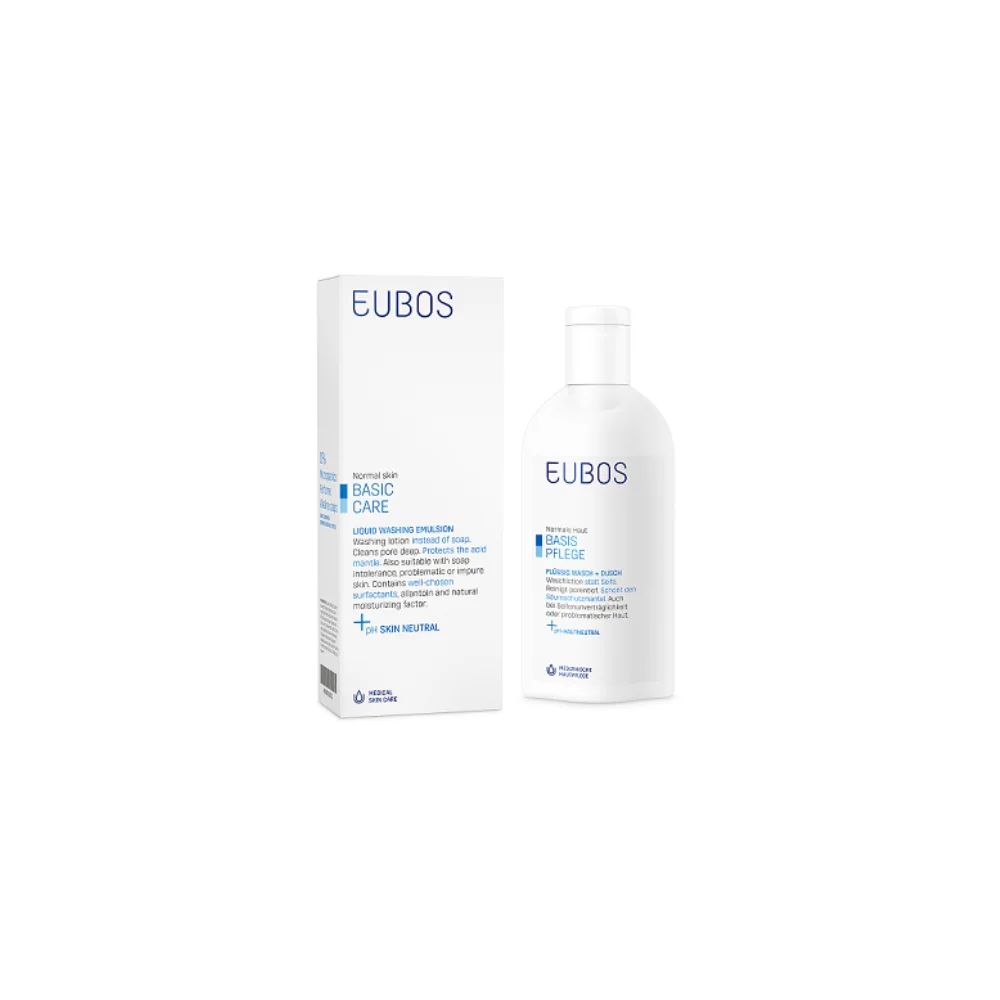 Eubos Liquid Washing Emulsion Blue Υγρό Καθαρισμού Προσώπου & Σώματος Χωρίς Άρωμα 200ml
