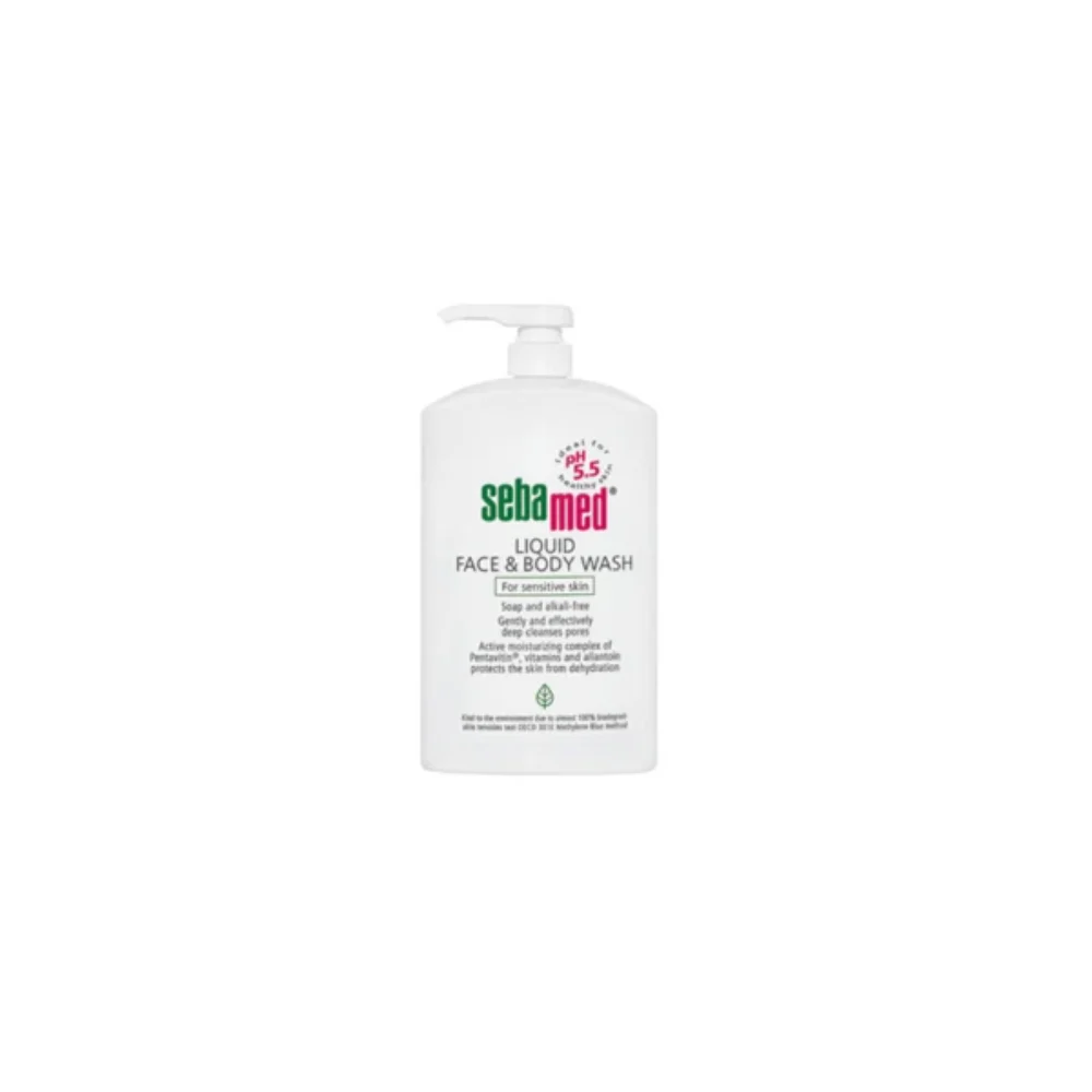 Sebamed Liquid Face & Body Wash, Ήπιο Καθαριστικό Προσώπου-Σώματος Χωρίς Σαπούνι 1000ml