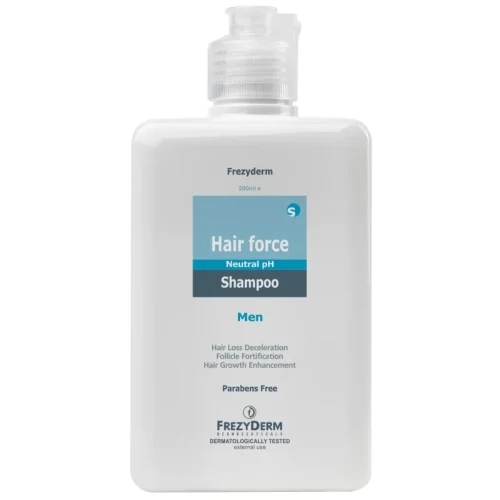 Frezyderm Hair Force Men Shampoo &Sigma;&alpha;&mu;&pi;&omicron;&upsilon;ά&nu; &Kappa;&alpha;&tau;ά &tau;&eta;&sigmaf; &Tau;&rho;&iota;&chi;ό&pi;&tau;&omega;&sigma;&eta;&sigmaf; &Gamma;&iota;&alpha; Ά&nu;&delta;&rho;&epsilon;&sigmaf; 200ml
