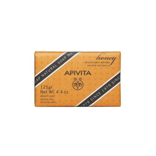 Apivita - Natural Soap &Sigma;&alpha;&pi;&omicron;ύ&nu;&iota; &mu;&epsilon; &Mu;έ&lambda;&iota; &gamma;&iota;&alpha; &tau;&iota;&sigmaf; &xi;&eta;&rho;έ&sigmaf; &epsilon;&pi;&iota;&delta;&epsilon;&rho;&mu;ί&delta;&epsilon;&sigmaf; - 125gr