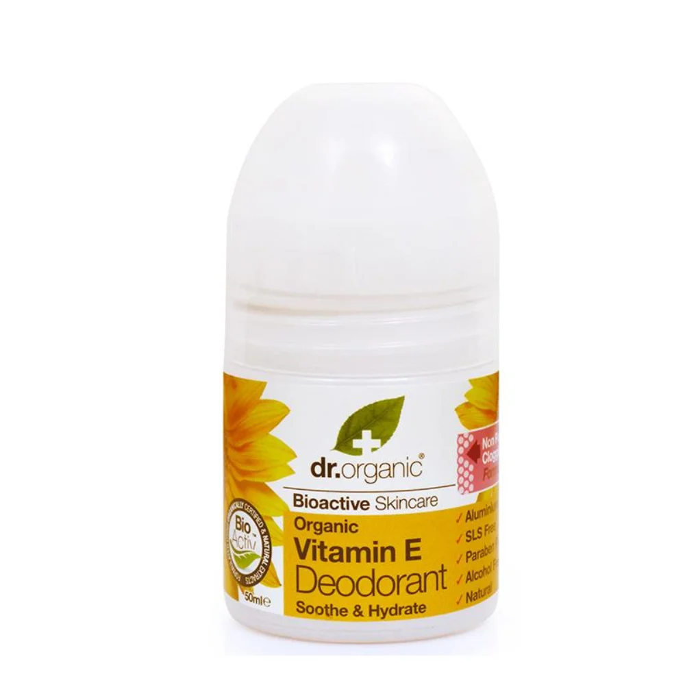Dr.Organic Vitamin E Φυσικό Αποσμητικό σε Roll-On Χωρίς Αλουμίνιο 50ml
