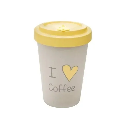 Woodway bamboo cup I love coffee 400ml