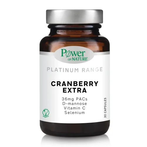 Power of Nature Platinum Range Cranberry Extra 36mg &Sigma;&upsilon;&mu;&pi;&lambda;ή&rho;&omega;&mu;&alpha; &Delta;&iota;&alpha;&tau;&rho;&omicron;&phi;ή&sigmaf; &gamma;&iota;&alpha; &tau;&omicron; &Omicron;&upsilon;&rho;&omicron;&pi;&omicron;&iota;&eta;&tau;&iota;&kappa;ό &Sigma;ύ&sigma;&tau;&eta;&mu;&alpha; 30 &Kappa;ά&psi;&omicron;&upsilon;&lambda;&epsilon;&sigmaf;
