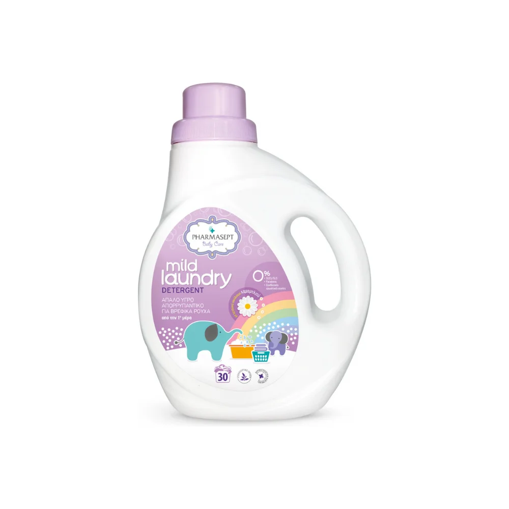 Pharmasept - Mild Laundry Detergent, Εξαιρετικά Απαλό Υγρό Απορρυπαντικό για Βρεφικά Ρούχα - 1lt