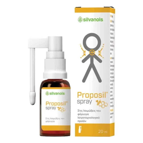Silvanols Proposil Spray &gamma;&iota;&alpha; &Lambda;&omicron;&iota;&mu;ώ&xi;&epsilon;&iota;&sigmaf; & &Phi;&lambda;&epsilon;&gamma;&mu;&omicron;&nu;έ&sigmaf; &Sigma;&tau;&omicron;&mu;&alpha;&tau;&omicron;&phi;&alpha;&rho;&upsilon;&gamma;&gamma;&iota;&kappa;ή&sigmaf; &Kappa;&omicron;&iota;&lambda;ό&tau;&eta;&tau;&alpha;&sigmaf; 20ml