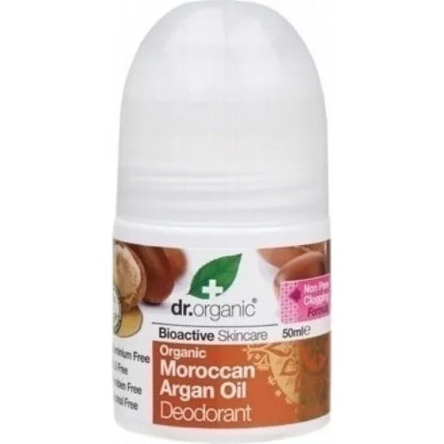 Dr.Organic Moroccan Argan Oil &Phi;&upsilon;&sigma;&iota;&kappa;ό &Alpha;&pi;&omicron;&sigma;&mu;&eta;&tau;&iota;&kappa;ό &sigma;&epsilon; Roll-On &Chi;&omega;&rho;ί&sigmaf; &Alpha;&lambda;&omicron;&upsilon;&mu;ί&nu;&iota;&omicron; 50ml