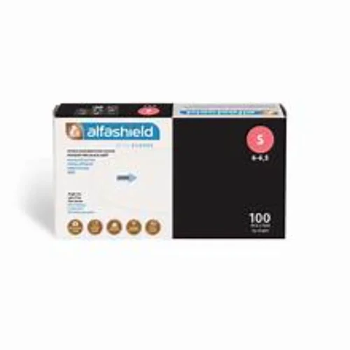 Karabinis Medical Alfashield Alfa Gloves &Gamma;ά&nu;&tau;&iota;&alpha; &Nu;&iota;&tau;&rho;&iota;&lambda;ί&omicron;&upsilon; &Chi;&omega;&rho;ί&sigmaf; &Pi;&omicron;ύ&delta;&rho;&alpha; &sigma;&epsilon; &Mu;&alpha;ύ&rho;&omicron; &Chi;&rho;ώ&mu;&alpha; 100&tau;&mu;&chi; Small