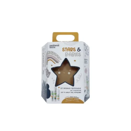 Panthenol Extra Stars & Babies Set Baby Shower & Shampoo 300ml & Baby Body Milk 125ml & Baby Nappy Cream 100ml & &Delta;&Omega;&Rho;&Omicron; &Phi;&omega;&tau;ά&kappa;&iota; &Alpha;&sigma;&tau;&epsilon;&rho;ά&kappa;&iota; &sigma;&epsilon; &Mu;&pi;&epsilon;&zeta; &Chi;&rho;ώ&mu;&alpha;