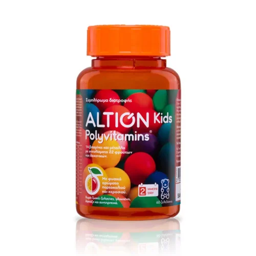 Altion Kids Polyvitamins &Pi;&omicron;&rho;&tau;&omicron;&kappa;ά&lambda;&iota; &Kappa;&epsilon;&rho;ά&sigma;&iota; 60 &Zeta;&epsilon;&lambda;&epsilon;&delta;ά&kappa;&iota;&alpha;