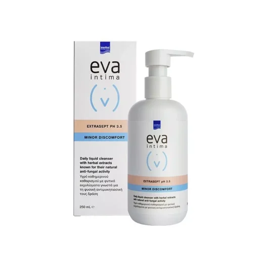 Intermed Eva Intima Extrasept &Sigma;&alpha;&pi;&omicron;ύ&nu;&iota; &Epsilon;&upsilon;&alpha;ί&sigma;&theta;&eta;&tau;&eta;&sigmaf; &Pi;&epsilon;&rho;&iota;&omicron;&chi;ή&sigmaf; &mu;&epsilon; Έ&xi;&tau;&rho;&alpha; &Alpha;&nu;&tau;&iota;&mu;&upsilon;&kappa;&eta;&tau;&iota;&alpha;&sigma;&iota;&kappa;ή &Delta;&rho;ά&sigma;&eta; 250ml