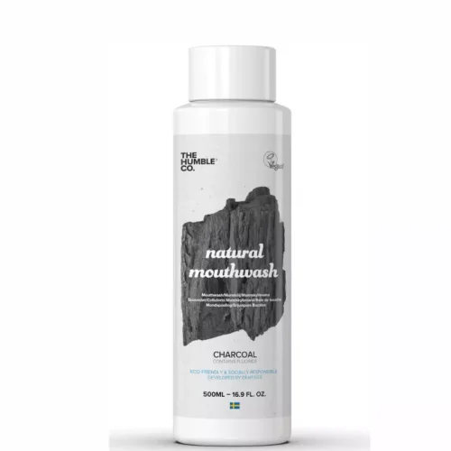 The Humble Co. Natural Mouthwash Charcoal &Phi;&upsilon;&sigma;&iota;&kappa;ό &Sigma;&tau;&omicron;&mu;&alpha;&tau;&iota;&kappa;ό &Delta;&iota;ά&lambda;&upsilon;&mu;&alpha; &Mu;&epsilon; &Epsilon;&nu;&epsilon;&rho;&gamma;ό Ά&nu;&theta;&rho;&alpha;&kappa;&alpha; 500 ml