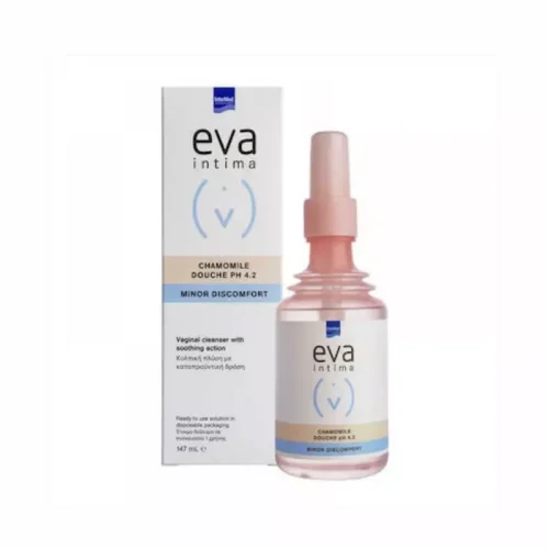 Intermed Eva Intima Chamomile Douche &gamma;&iota;&alpha; &Kappa;&alpha;&theta;&alpha;&rho;&iota;&sigma;&mu;ό &Epsilon;&upsilon;&alpha;ί&sigma;&theta;&eta;&tau;&eta;&sigmaf; &Pi;&epsilon;&rho;&iota;&omicron;xή&sigmaf; 147ml.