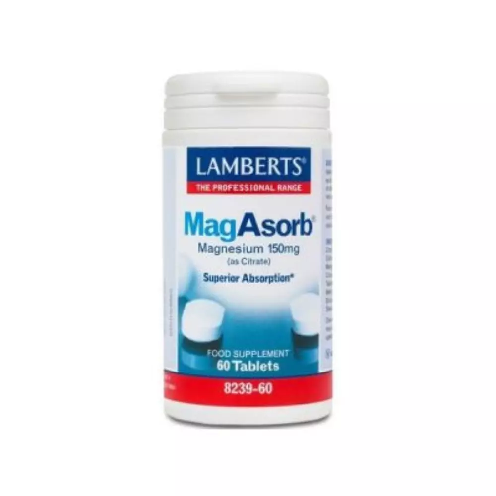 Lamberts mag asorb magnesium 150mg, 60tabs