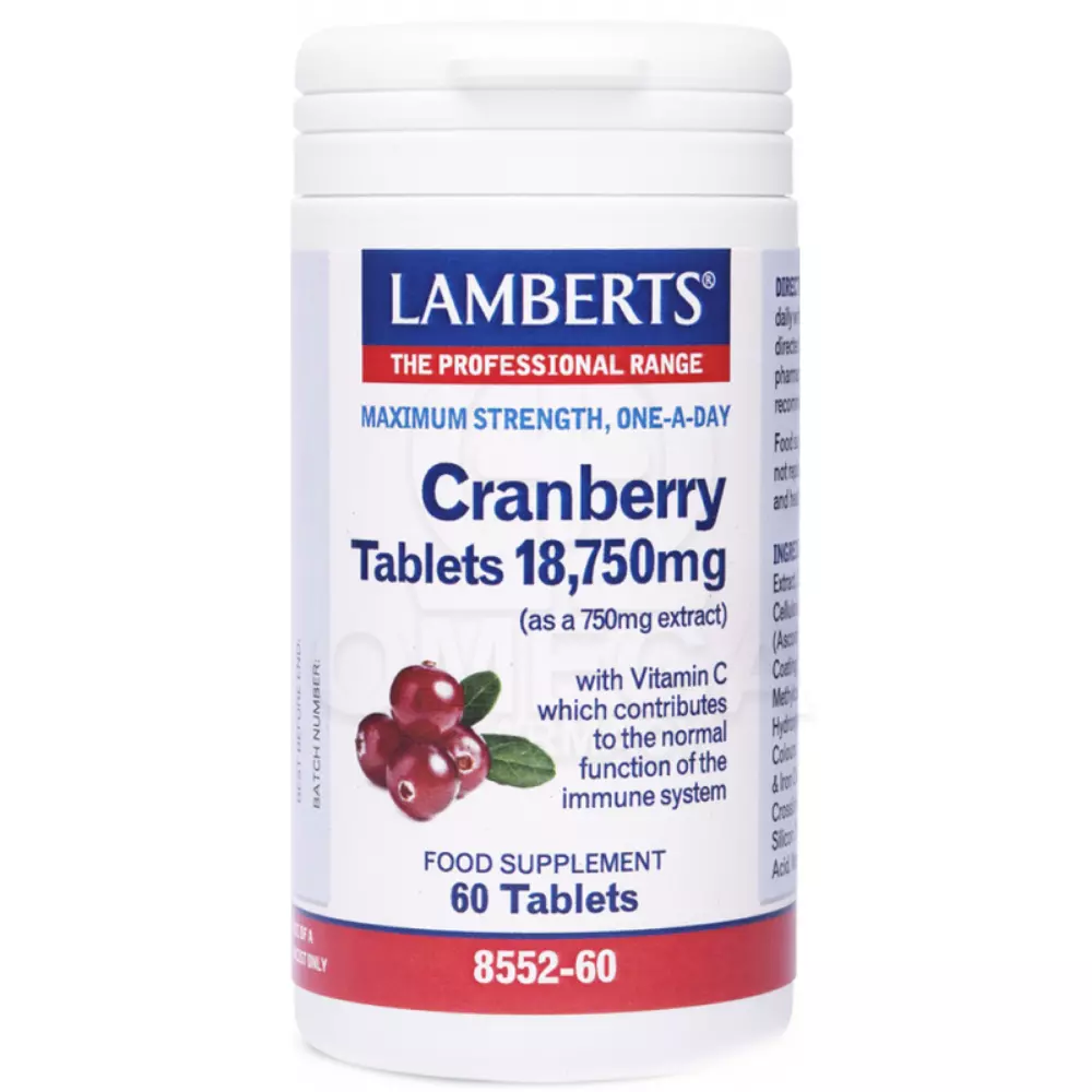 Lamberts Συμπλήρωμα με Κράνμπερι 18.750mg για την Υγεία του Ουροποιητικού 60tabs