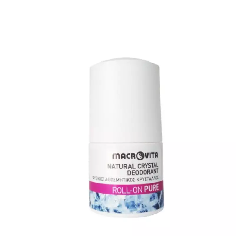 Macrovita Natural Crystal Deodorant Φυσικός Αποσμητικός Κρύσταλλος Roll On Pure 50ml