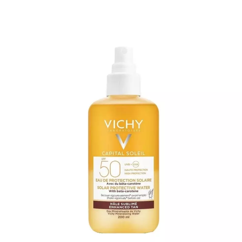 Vichy Capital Soleil Solar Protective Water Αδιάβροχη Αντηλιακή Λοσιόν για το Σώμα SPF50 σε Spray 200ml