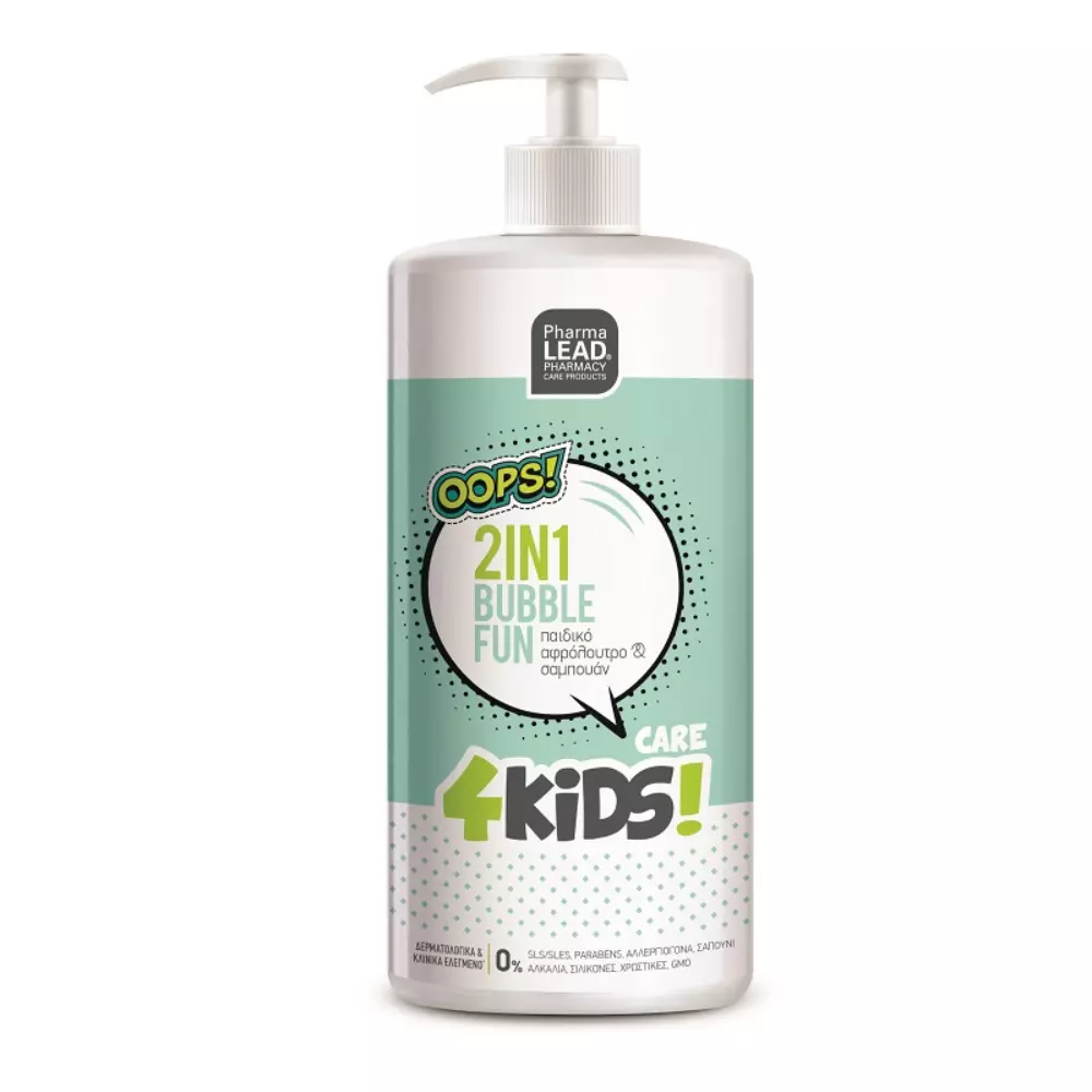 PharmaLead Παιδικό Αφρόλουτρο & Σαμπουάν "Bubble Fun 4Kids" σε Μορφή Gel 1L