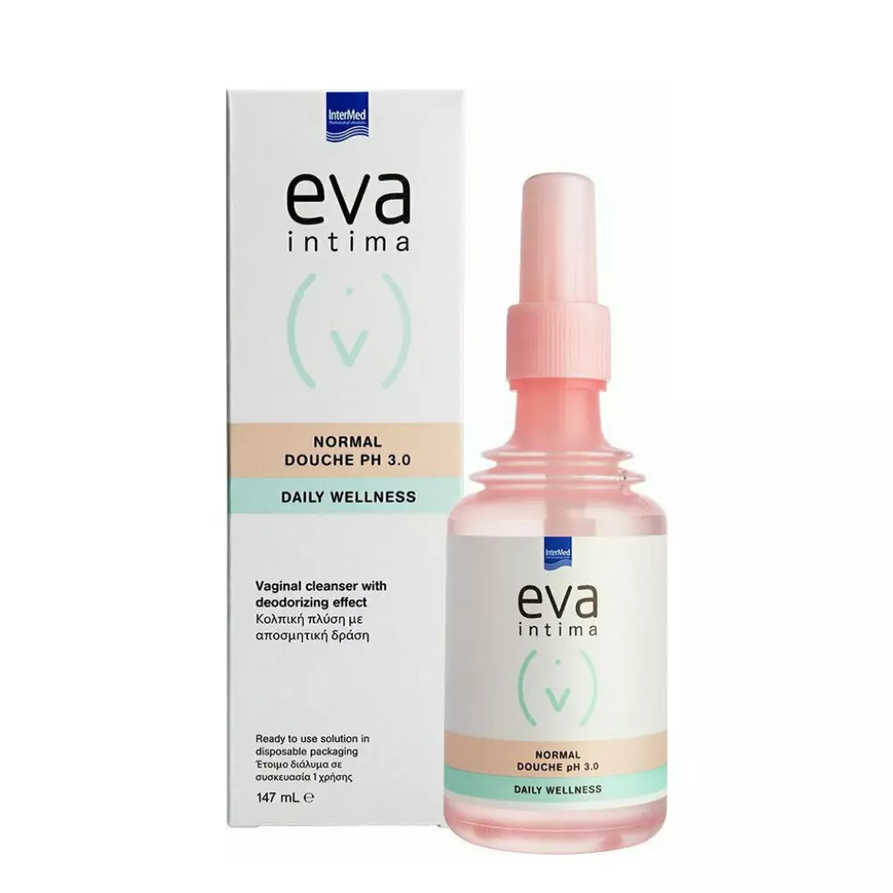 Intermed Eva Intima Daily Wellness Normal Douche Κολπική Πλύση pH 3 Υγρό Καθαρισμού 147ml