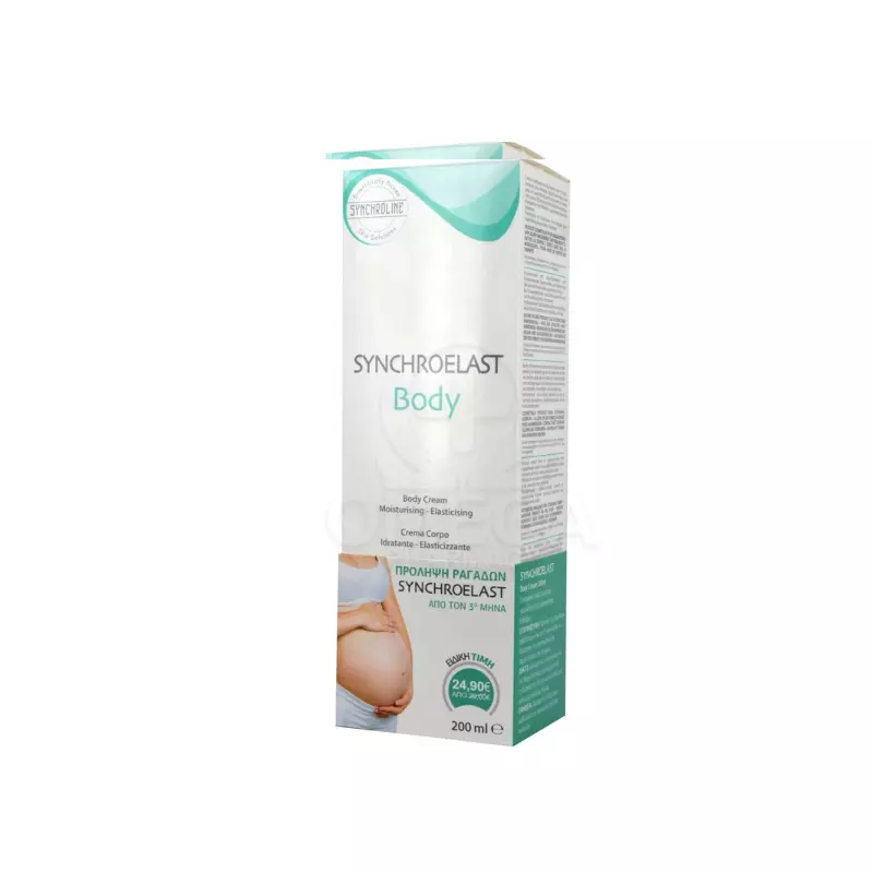 Synchroline Synchroelast Κρέμα κατά των Ραγάδων 200ml Το Synchroelast body έχει σχεδιαστεί για καθημερινή χρήση για να διατηρεί το δέρμα (στήθος, κοιλιά, γλουτοί και μηροί) ελαστικό και τονωμένο, με αποτέλεσμα την καταπολέμηση των ραγάδων.