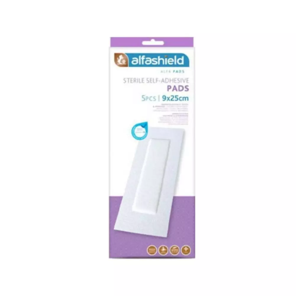Karabinis Medical Alfashield Αποστειρωμένο Αυτοκόλλητο Επίθεμα 9x25cm 5τμχ