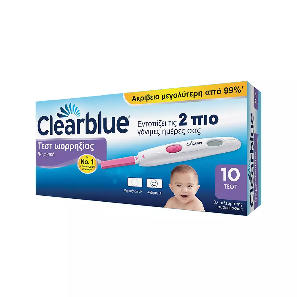 Clearblue Digital Ovulation Ψηφιακό Tεστ Ωορρηξίας 10τεμ