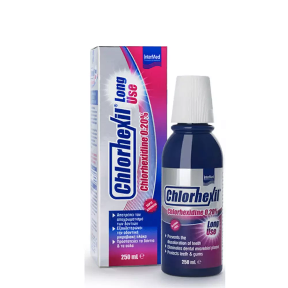 Intermed Chlorhexil 0.20% Long Use Mouthwash Στοματικό Διάλυμα κατά της Πλάκας 250ml