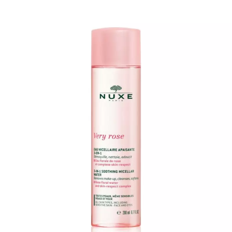 Nuxe Very Rose 3 in 1 Soothing Micellar Νερό Καθαρισμού για Ευαίσθητες Επιδερμίδες 200ml
