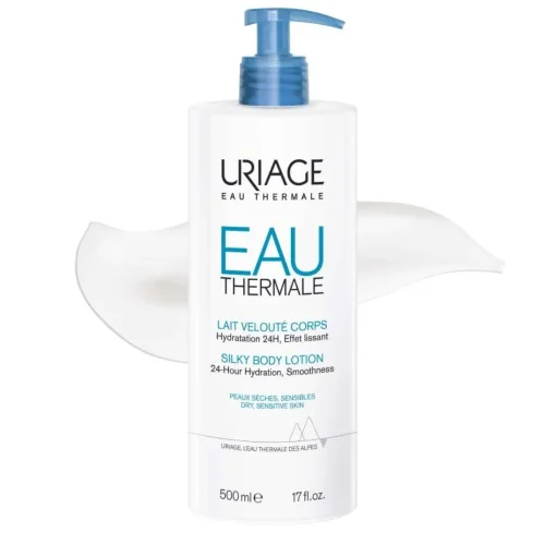 Uriage Eau Thermale Silky Body Lotion &Mu;&epsilon;&tau;&alpha;&xi;έ&nu;&iota;&alpha; &Epsilon;&nu;&upsilon;&delta;&alpha;&tau;&iota;&kappa;ή &Lambda;&omicron;&sigma;&iota;ό&nu; &Sigma;ώ&mu;&alpha;&tau;&omicron;&sigmaf; &gamma;&iota;&alpha; &Epsilon;&upsilon;&alpha;ί&sigma;&theta;&eta;&tau;&epsilon;&sigmaf; &kappa;&alpha;&iota; &Xi;&eta;&rho;έ&sigmaf; &Epsilon;&pi;&iota;&delta;&epsilon;&rho;&mu;ί&delta;&epsilon;&sigmaf; 500ml