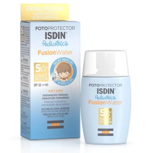 Isdin Fotoprotector Pediatrics Fusion Water Wet Skin SPF50 &Alpha;&nu;&tau;&eta;&lambda;&iota;&alpha;&kappa;ό &Pi;&rho;&omicron;&sigma;ώ&pi;&omicron;&upsilon; &gamma;&iota;&alpha; &Pi;&alpha;&iota;&delta;&iota;ά &mu;&epsilon; &Beta;ά&sigma;&eta; &tau;&omicron; &Nu;&epsilon;&rho;ό 50ml