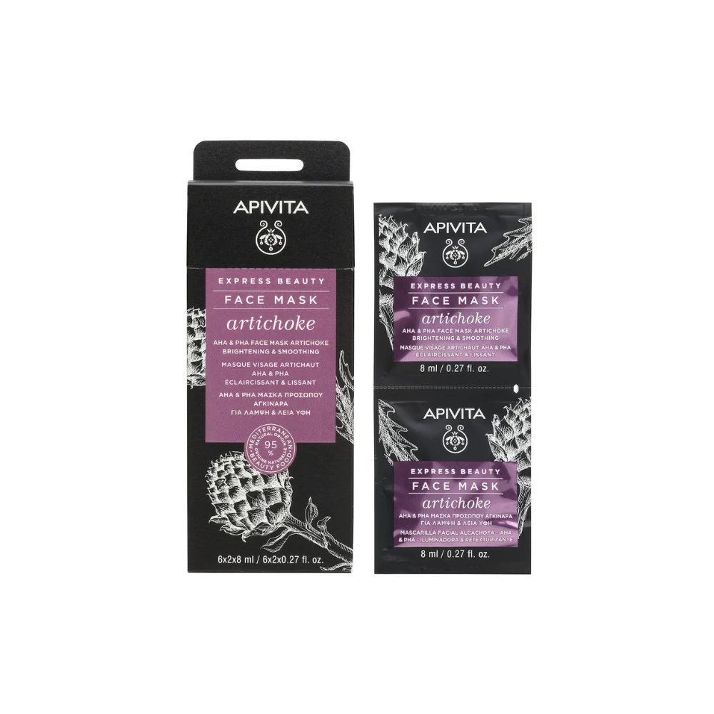 Apivita Μάσκα Προσώπου για Λάμψη Artichoke 2x8ml