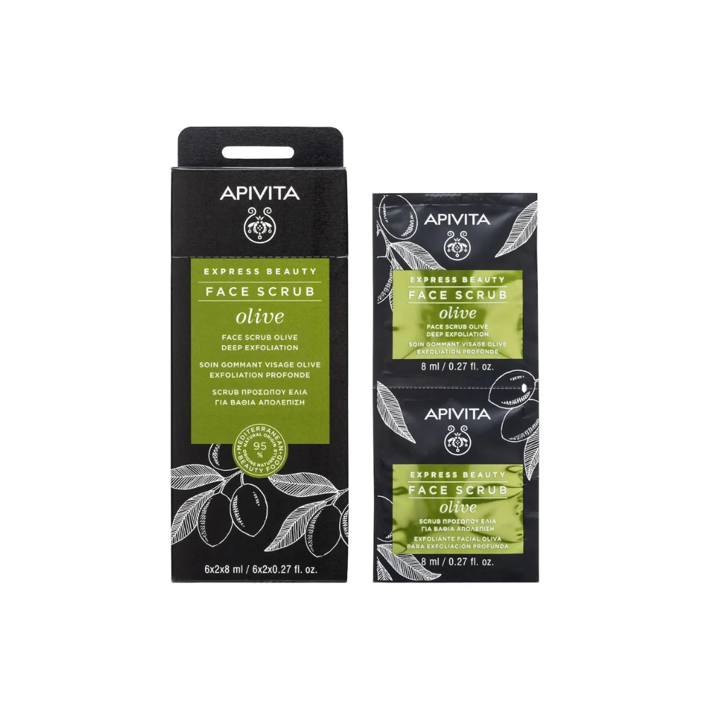 Apivita express beauty olive scrub προσώπου 2x8ml