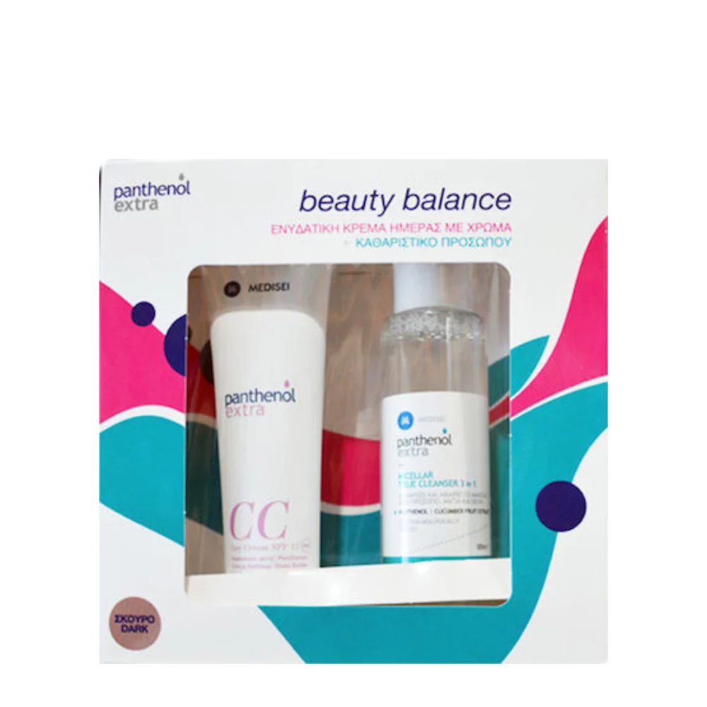 Panthenol Extra Beauty Balance Day Κρέμα CC Σκούρο SPF15 75ml & Micellar True Cleanser 3In1 100ml
