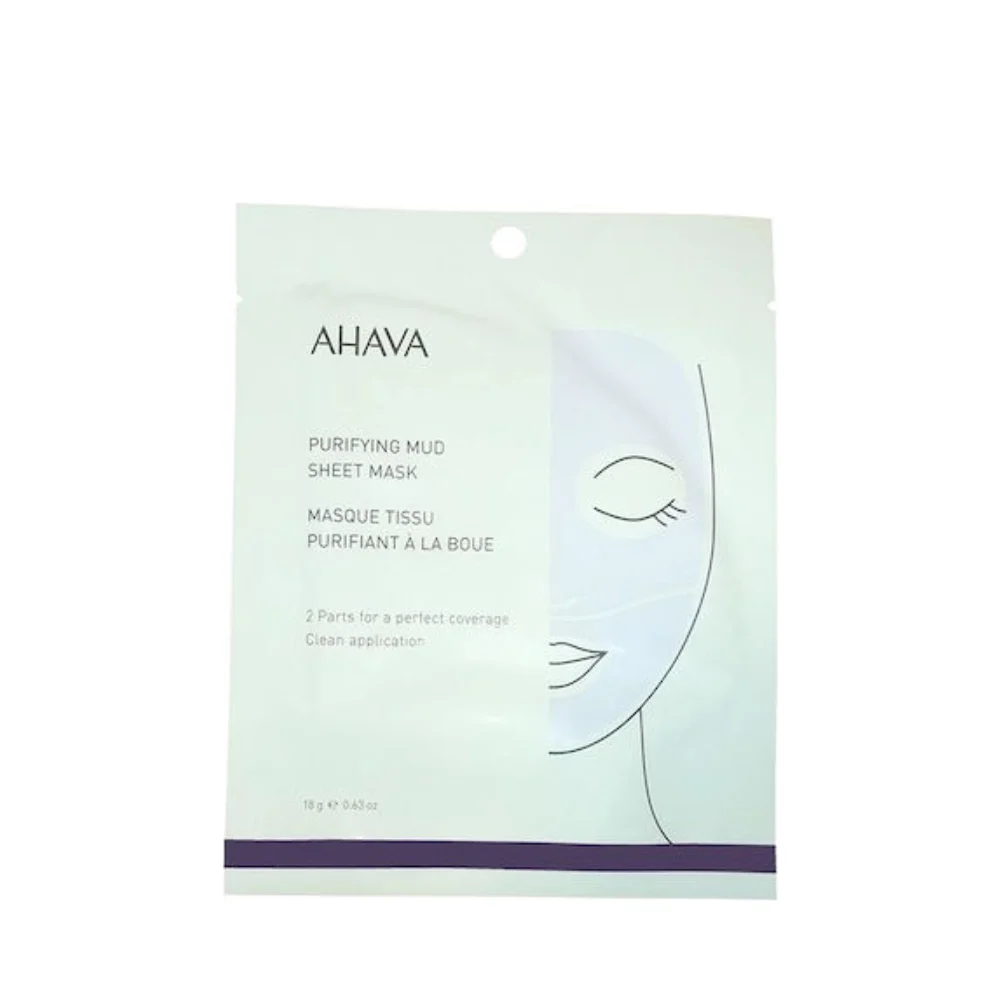 AHAVA- PURIFYING MUD SHEET MASK 2PARTS 18G