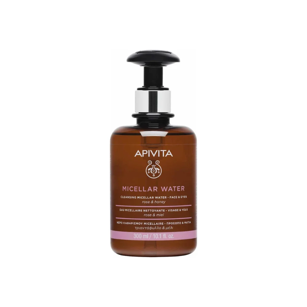 APIVITA ΝΕΡΟ ΚΑΘΑΡΙΣΜΟΥ MICELLAR ΓΙΑ ΠΡΟΣΩΠΟ & ΜΑΤΙΑ ΜΕ ΤΡΙΑΝΤΑΦΥΛΛΟ ΚΑΙ ΜΕΛΙ ΝΕΟ 300ML