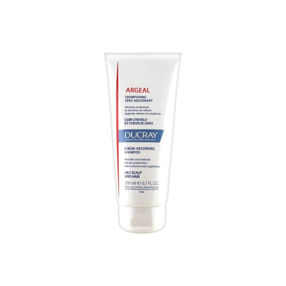 Ducray Shampooing Argeal 200ml Σαμπουάν Αγωγής Για Την Απορρόφηση Του Σμήγματος