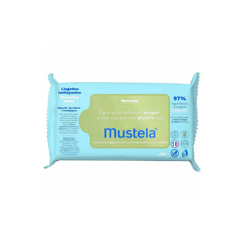 Mustela Οικολογικά Μωρομάντηλα Με Aloe Vera 60τμχ