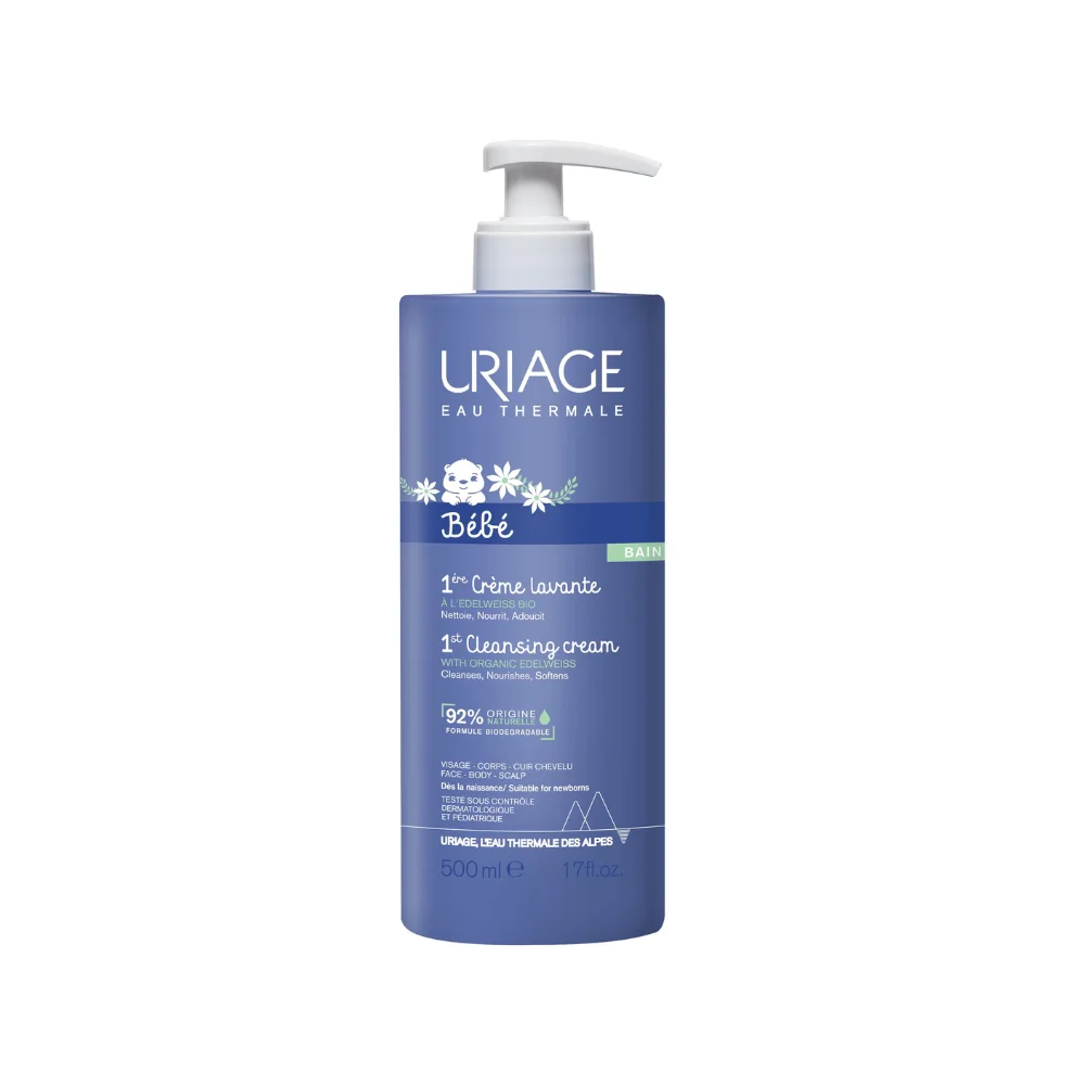 Uriage Eau Thermale Bebe Παιδική Κρέμα Καθαρισμού, Χωρίς Σαπούνι 500ml