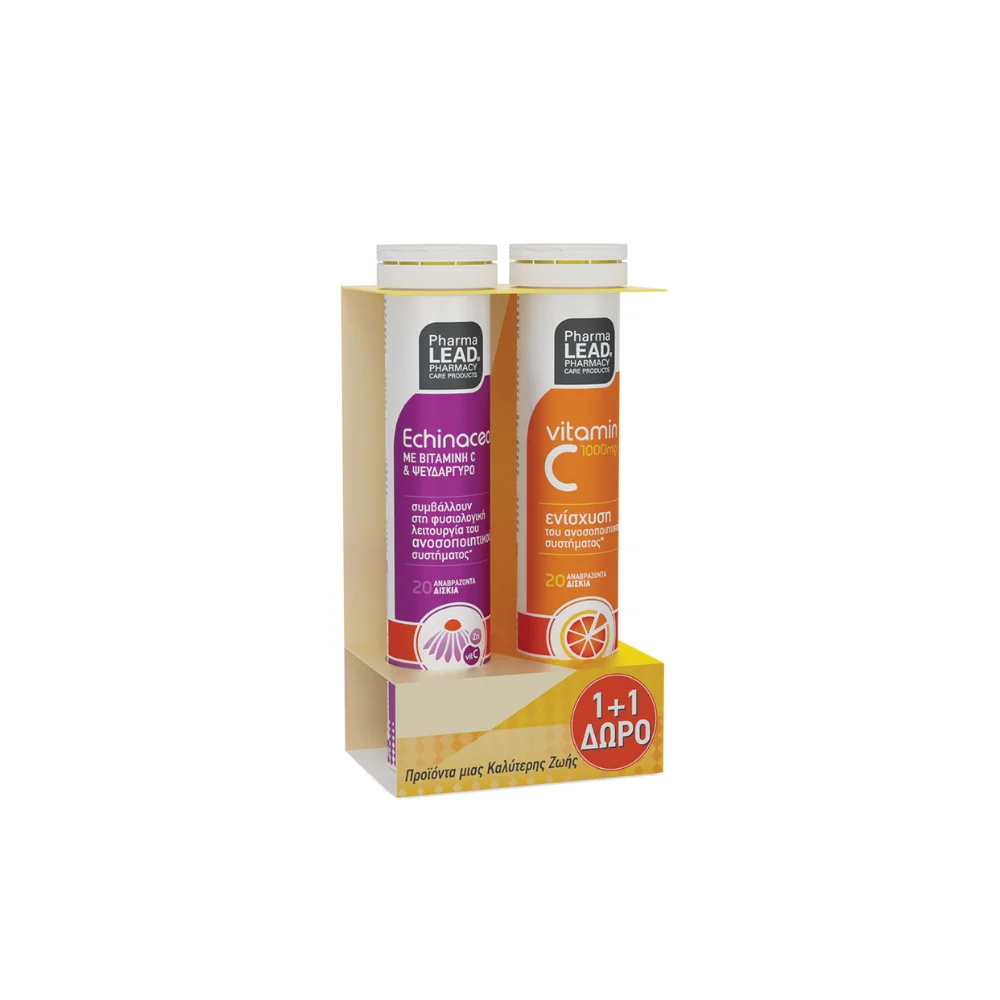 Pharmalead Promo Pack Εχινάκεια & Βιταμίνη C 1000mg 2x20 Αναβράζοντα Δισκία